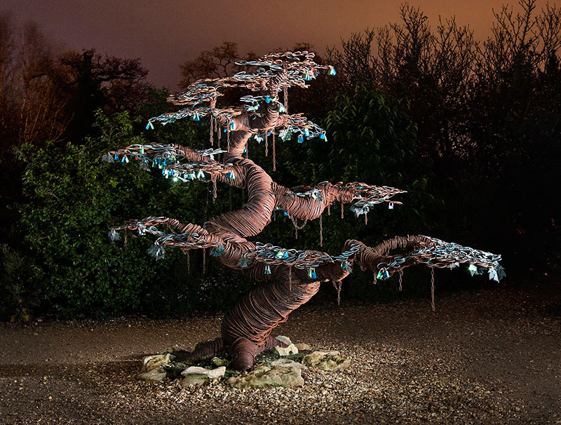 Bonsai Sculpture Padlock Tree 